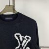New LV Louis Vuitton White Knitted Logo Crewneck Sweater Unisex