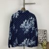 New Louis Vuitton x Yayoi Kusama Letter Combination Floral Print Bleached Seagrass Logo All-Over Denim Jacket and Pants Set