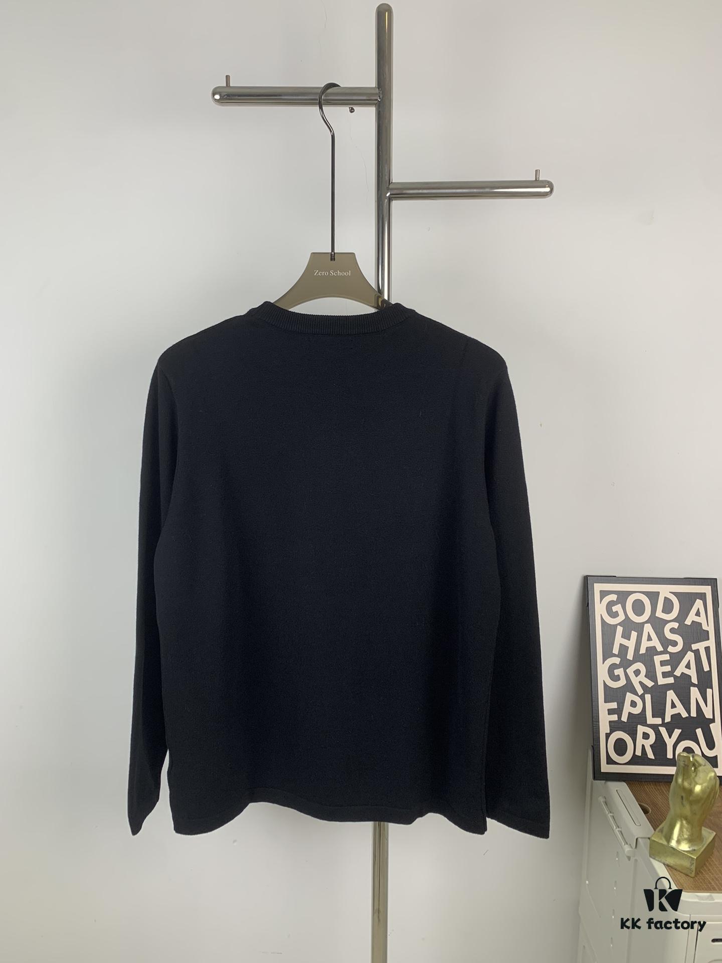 New LV Navy Blue Love Sweater with 15% Wool, Soft and Comfortable for Direct Wear! Premium High-End Version! Excellent Warmth and Quality!