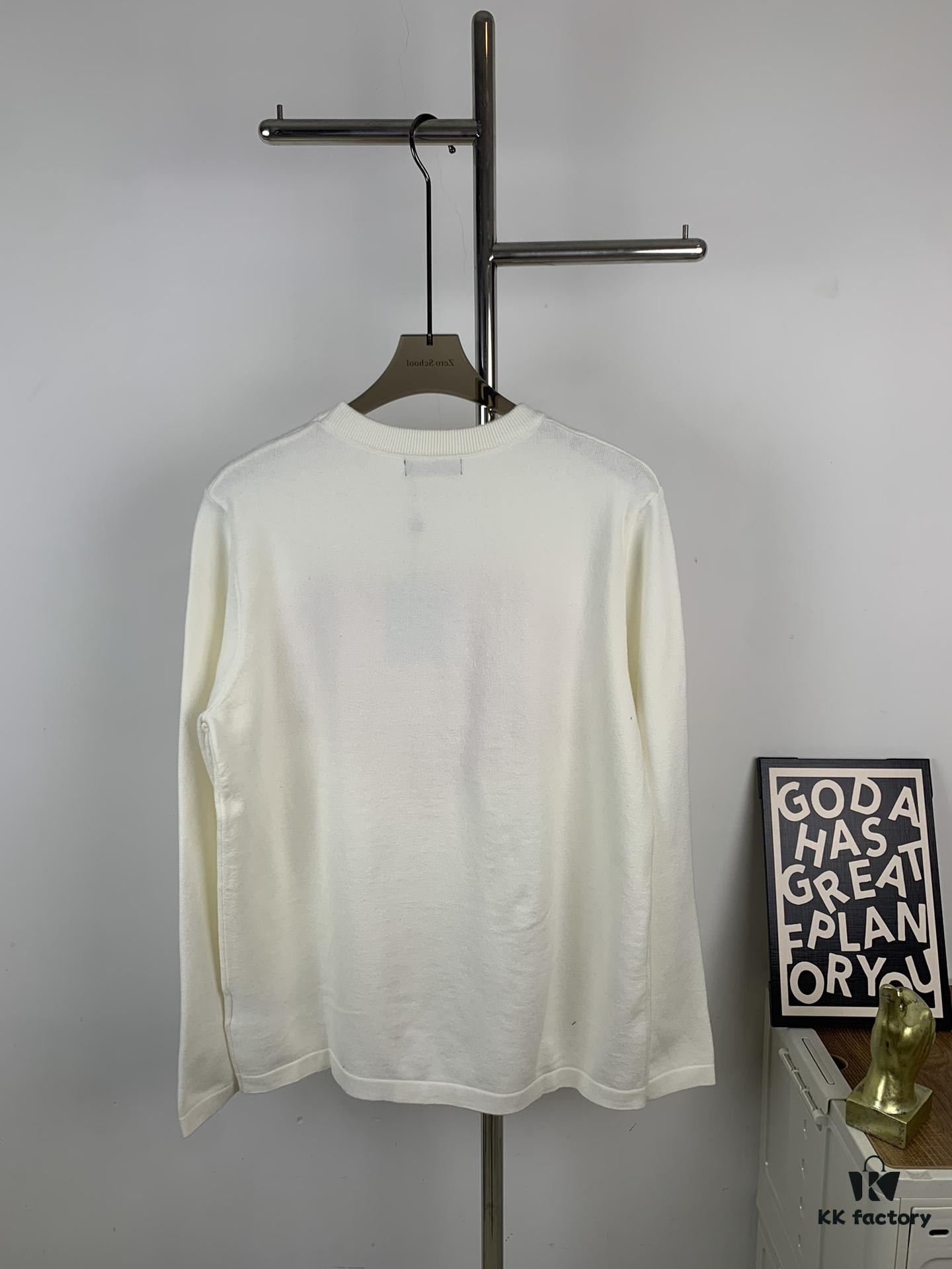 New LV Navy Blue Love Sweater with 15% Wool, Soft and Comfortable for Direct Wear! Premium High-End Version! Excellent Warmth and Quality!