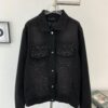 New Louis Vuitton LV FW Starry Sky Rhinestone Embroidered Distressed Denim Jacket for Men and Women