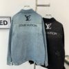 New Louis Vuitton LV FW Starry Sky Rhinestone Embroidered Distressed Denim Jacket for Men and Women