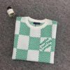 New Louis Vuitton Plaid Green Checkerboard Short Sleeve Unisex T-Shirt