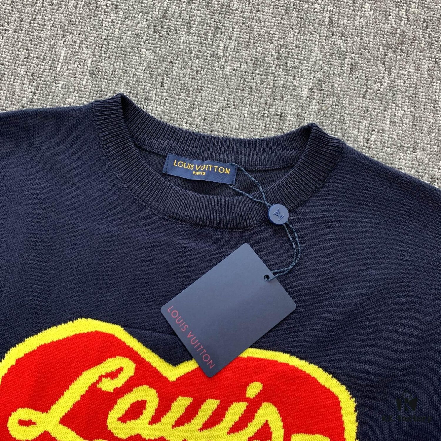 New Louis Vuitton LV 2023 Spring Heart Knit Short-Sleeve Unisex by lvXnigo Collaboration