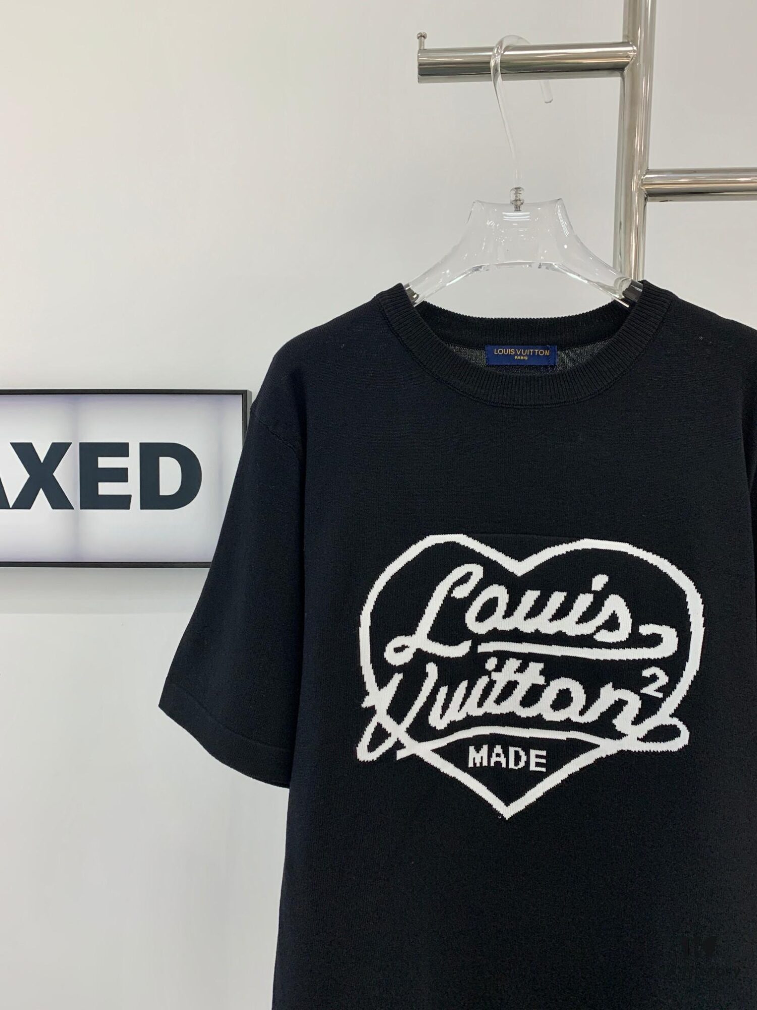 New Louis Vuitton LV 2023 Spring Heart Knit Short-Sleeve Unisex Top