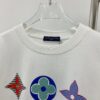 New Arrival LOUIS VUITTON LV Chest Tricolor Flower Logo Printed Short Sleeve T-Shirt