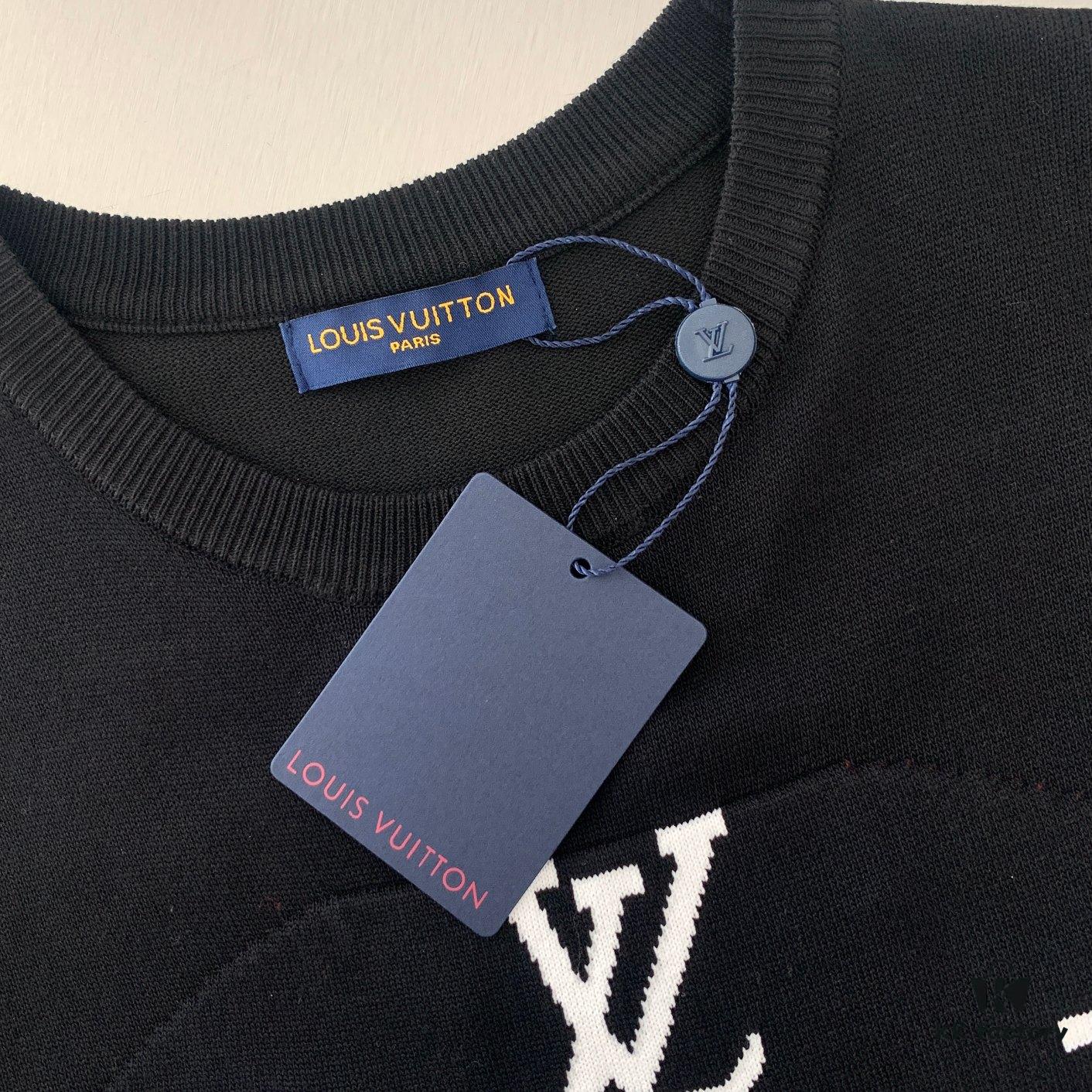 New LV Louis Vuitton 24-Hour Summer Knit Short-Sleeve T-Shirt