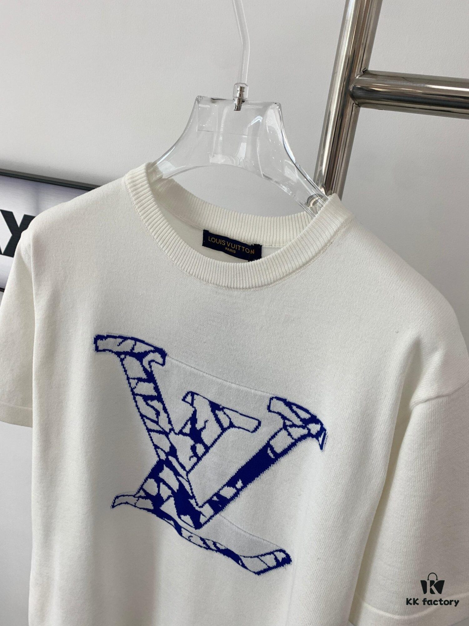 New LV Louis Vuitton 2023FW Ski Collection Jacquard Crew Neck Short Sleeve T-Shirt