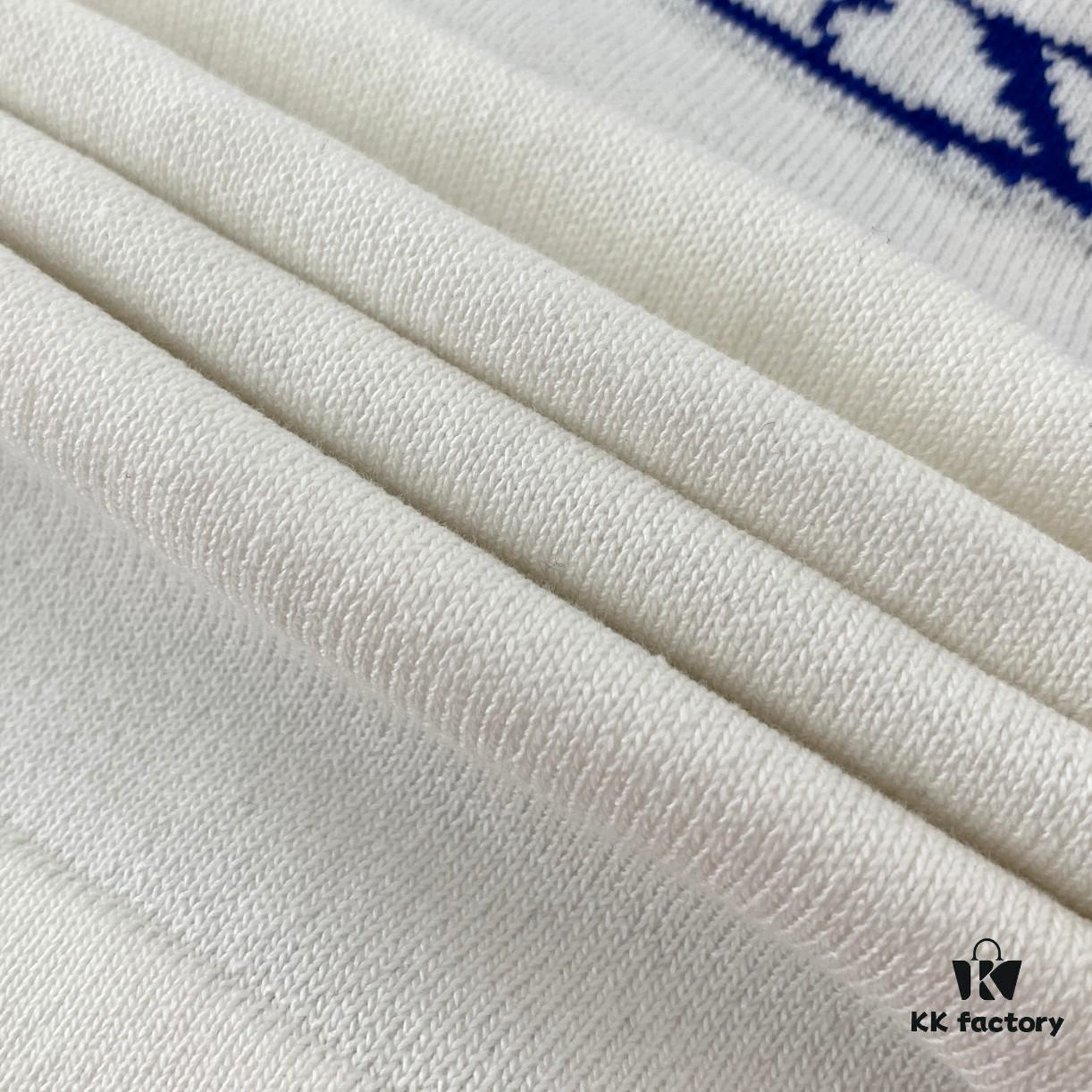 New LV Louis Vuitton 2023FW Ski Collection Jacquard Crew Neck Short Sleeve T-Shirt