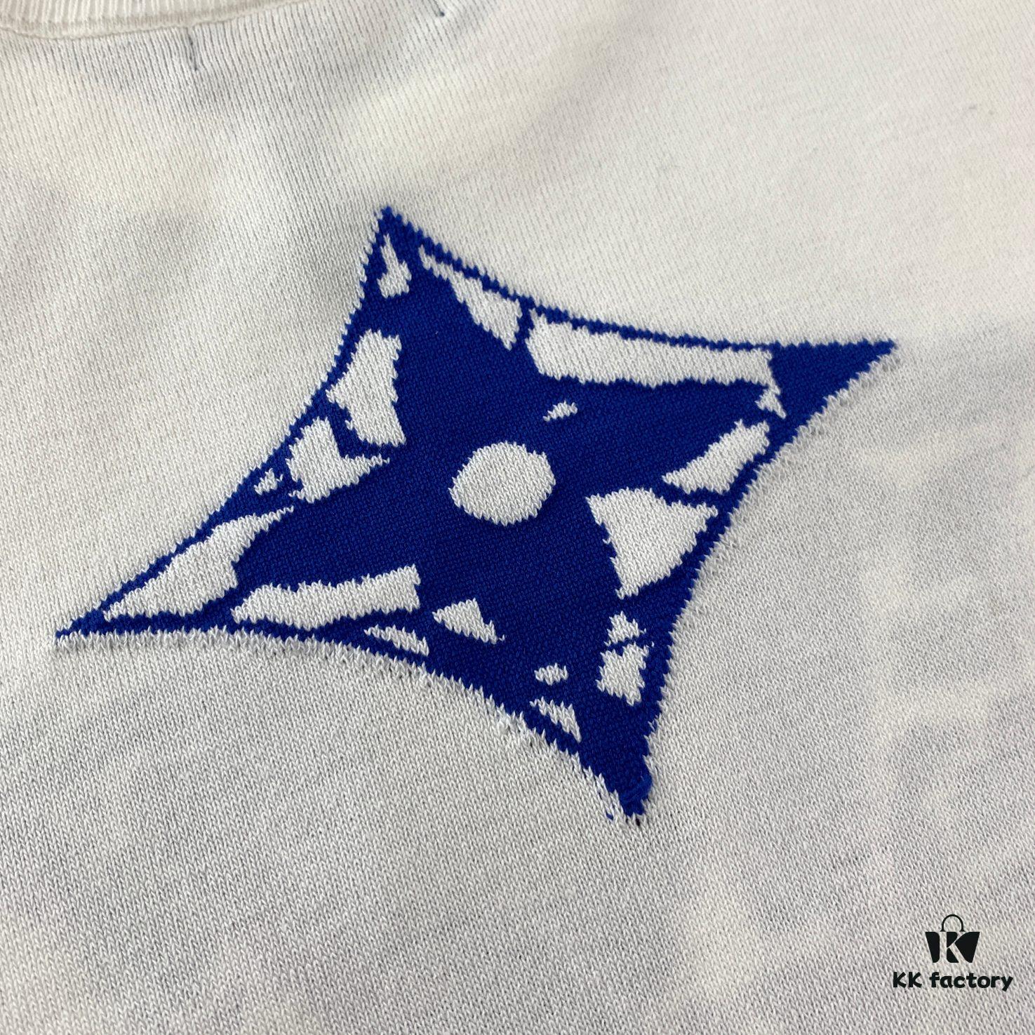 New LV Louis Vuitton 2023FW Ski Collection Jacquard Crew Neck Short Sleeve T-Shirt