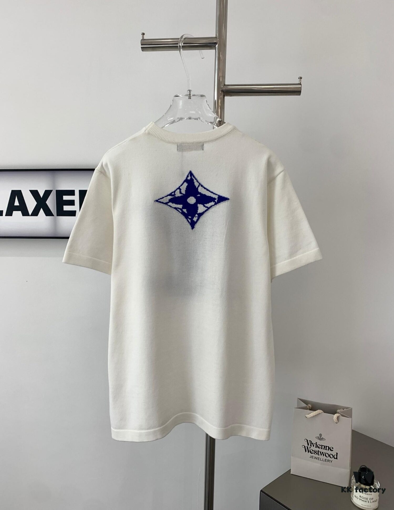 New LV Louis Vuitton 2023FW Ski Collection Jacquard Crew Neck Short Sleeve T-Shirt