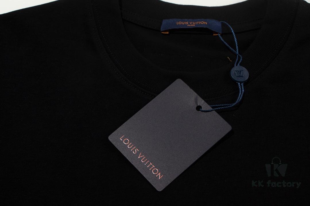 Louis Vuitton 2025 Latest Short-Sleeve T-Shirt with Rhinestone Embellishment