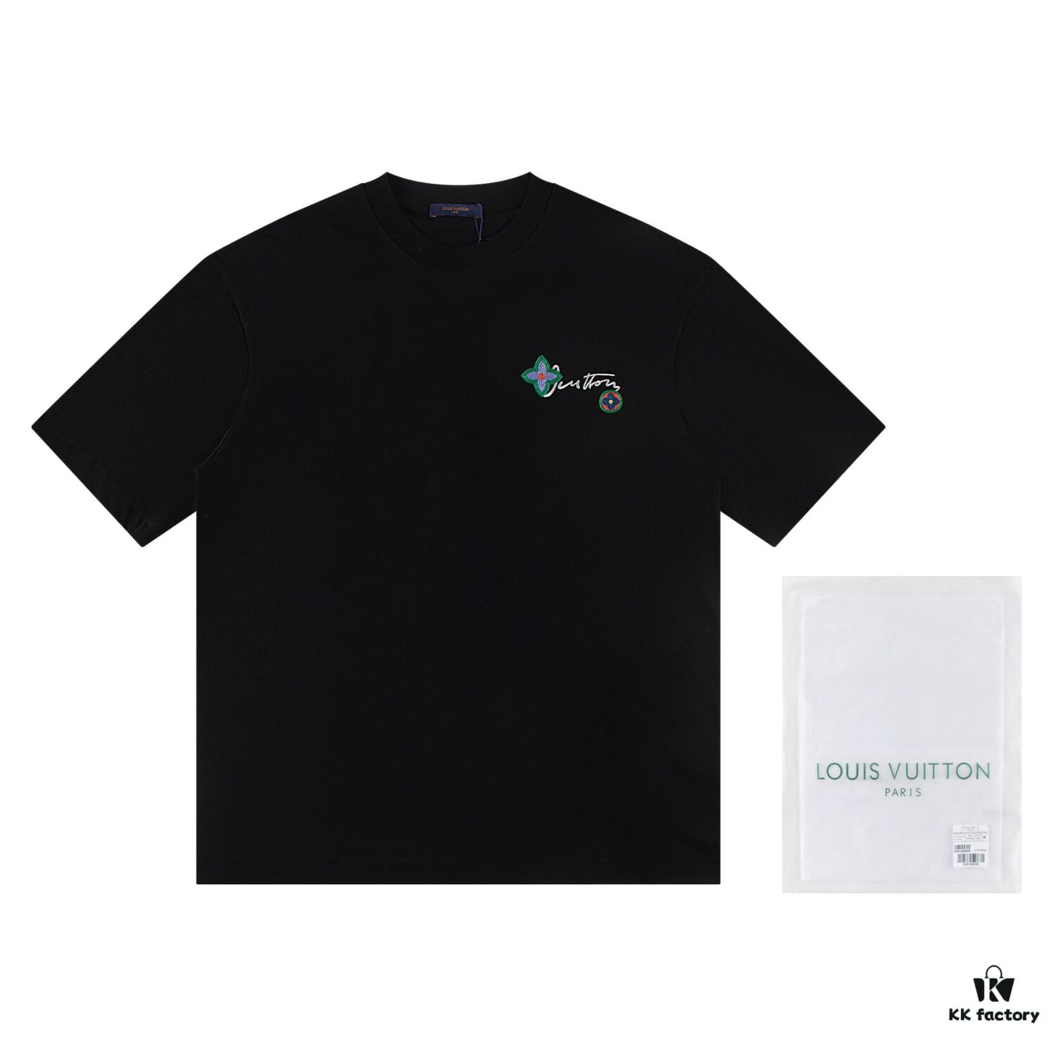Louis Vuitton 2025 Latest Short Sleeve T-Shirt with Applique Embroidery
