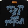 Louis Vuitton 2025 Latest Short Sleeve T-Shirt (Denim Embroidery)