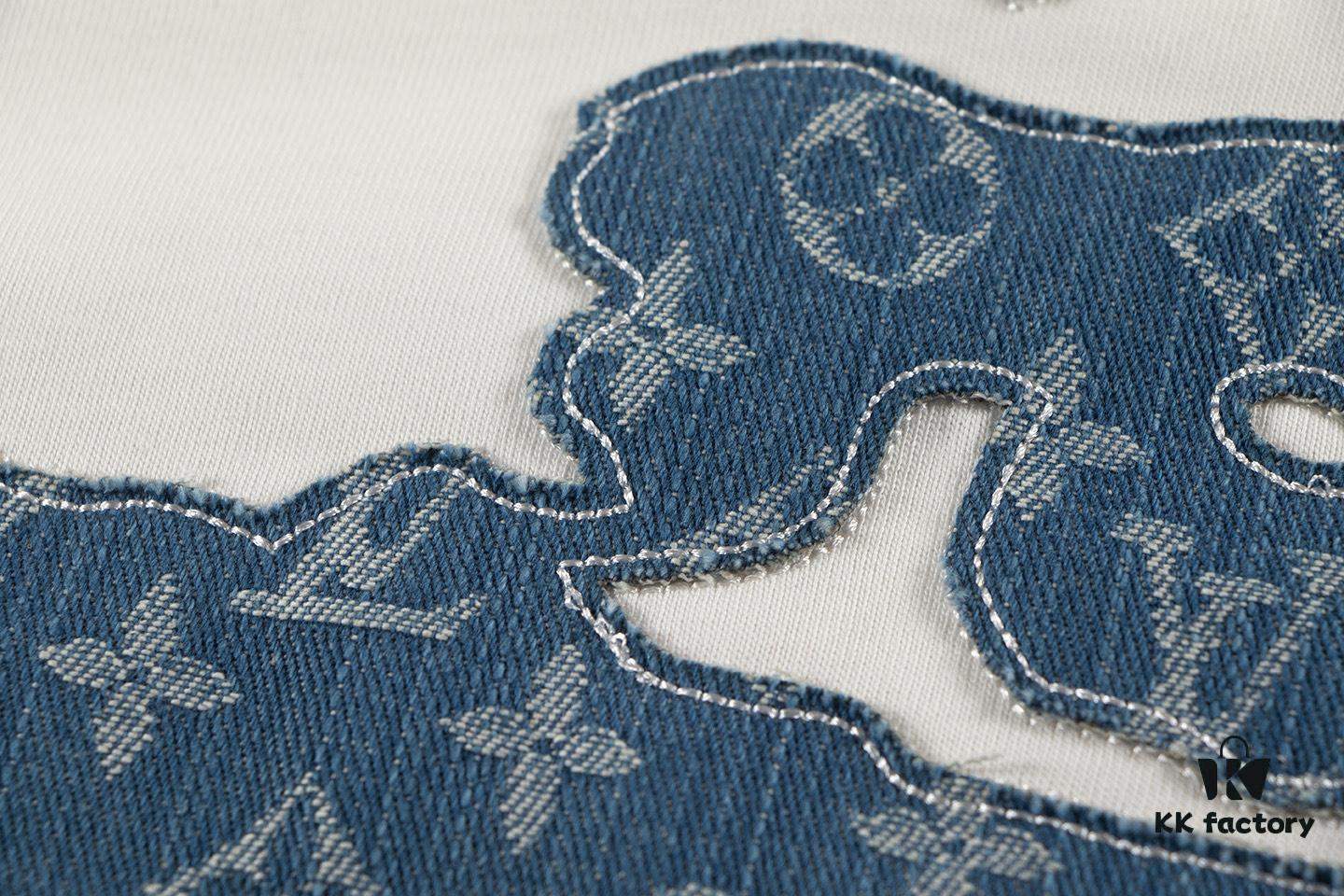 Louis Vuitton 2025 Latest Short Sleeve T-Shirt (Bull Canvas Embroidery)