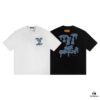 Louis Vuitton 2025 Latest Short Sleeve T-Shirt (Bull Canvas Embroidery)