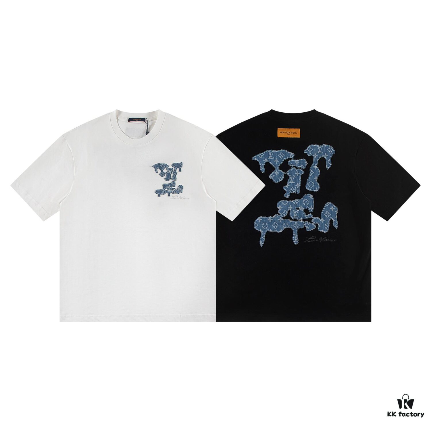 Louis Vuitton 2025 Latest Short Sleeve T-Shirt (Bull Canvas Embroidery)