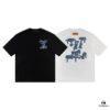 Louis Vuitton 2025 Latest Short Sleeve T-Shirt (Denim Embroidery)