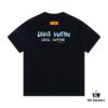 Louis Vuitton New Painted Graffiti Print Logo Letter Casual Round Neck Short Sleeve T-Shirt Unisex