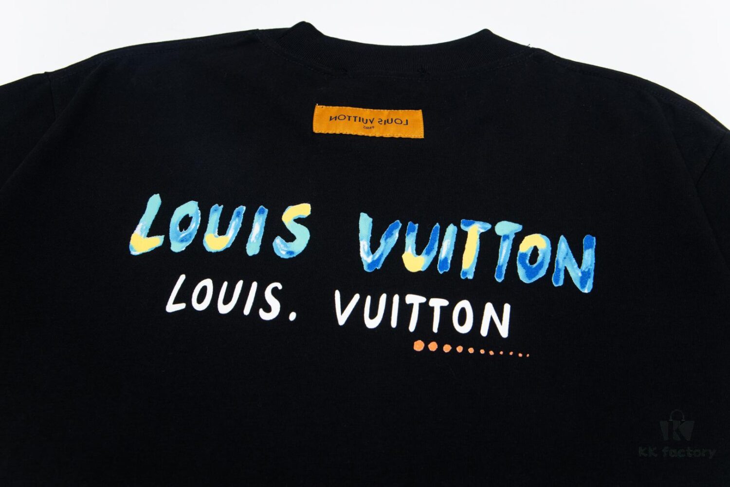 Louis Vuitton New Painted Graffiti Print Logo Letter Casual Round Neck Short Sleeve T-Shirt Unisex