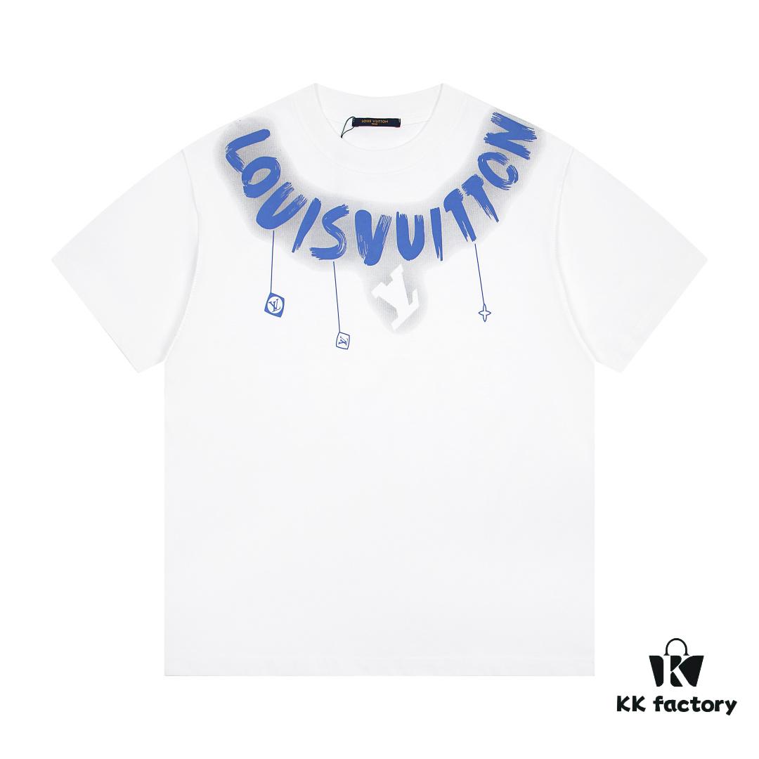 Louis Vuitton New Arrival Necklace Pendant Print Logo Letter Casual Round Neck Short Sleeve T-Shirt