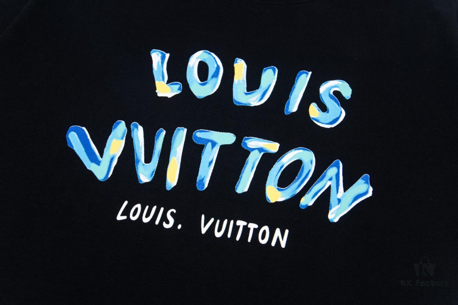 Louis Vuitton New Painted Graffiti Print Logo Letter Casual Round Neck Short Sleeve T-Shirt Unisex