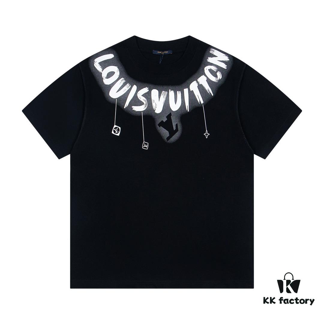 Louis Vuitton New Arrival Necklace Pendant Print Logo Letter Casual Round Neck Short Sleeve T-Shirt