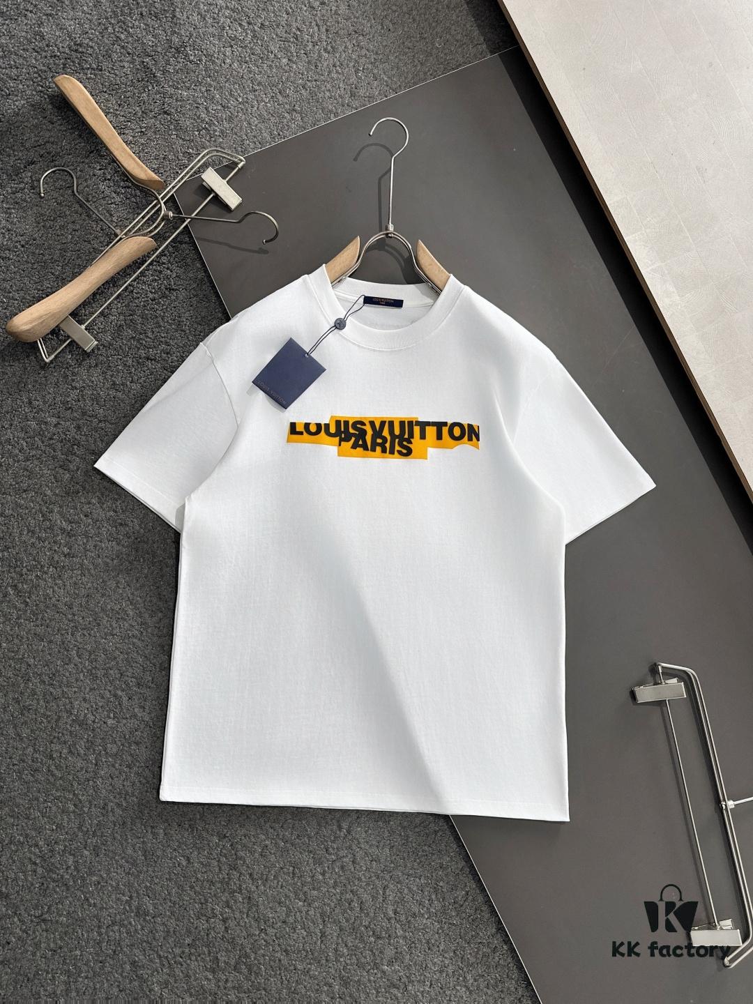 1V 2025SS Spring Summer Newest Round Neck Fashion Short Sleeve T-Shirt, Synchronized with Official Website, Cabinet-Quality Cotton Fabric