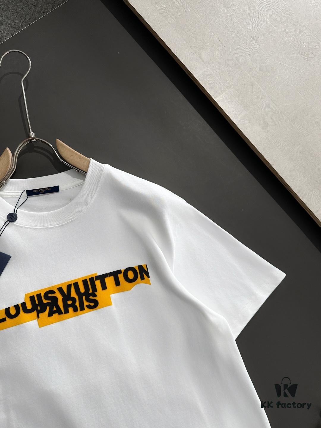 1V 2025SS Spring Summer Newest Round Neck Fashion Short Sleeve T-Shirt, Synchronized with Official Website, Cabinet-Quality Cotton Fabric