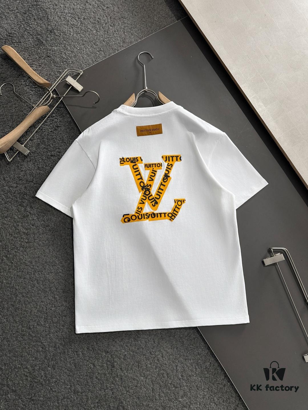 1V 2025SS Spring Summer Newest Round Neck Fashion Short Sleeve T-Shirt, Synchronized with Official Website, Cabinet-Quality Cotton Fabric