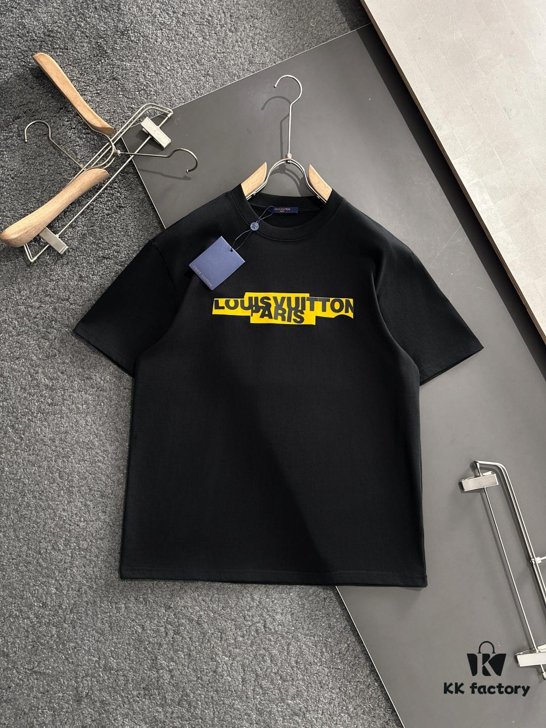 1V 2025SS Spring Summer Newest Round Neck Fashion Short Sleeve T-Shirt, Synchronized with Official Website, Cabinet-Quality Cotton Fabric!