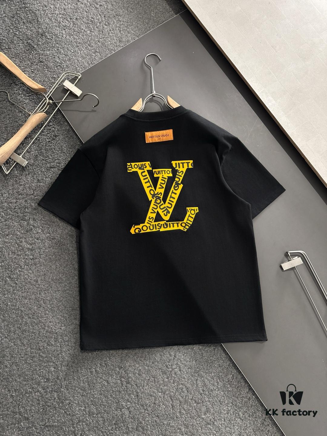 1V 2025SS Spring Summer Newest Round Neck Fashion Short Sleeve T-Shirt, Synchronized with Official Website, Cabinet-Quality Cotton Fabric!