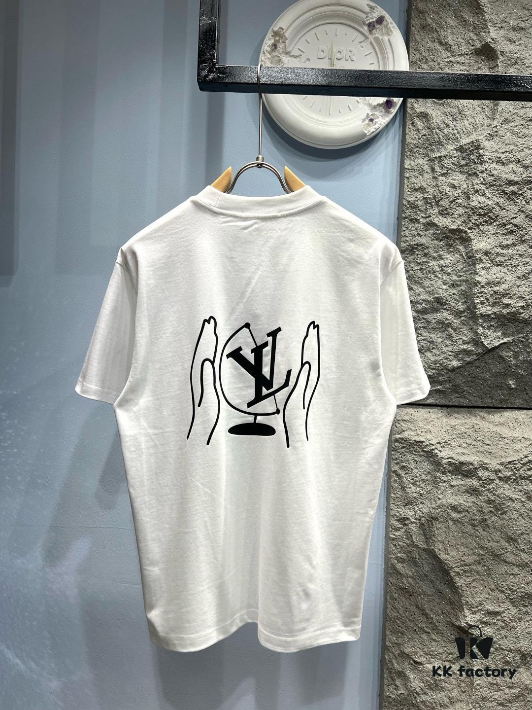 Louis Vuitton Printed Logo Short-Sleeve T-Shirt