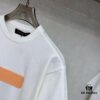 LV Louis Vuitton Embossed Leather Patch Knitted Short-Sleeve T-Shirt