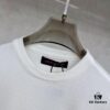 LV Louis Vuitton Embossed Leather Patch Knitted Short-Sleeve T-Shirt