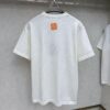 LV Louis Vuitton Embossed Leather Patch Knitted Short-Sleeve T-Shirt
