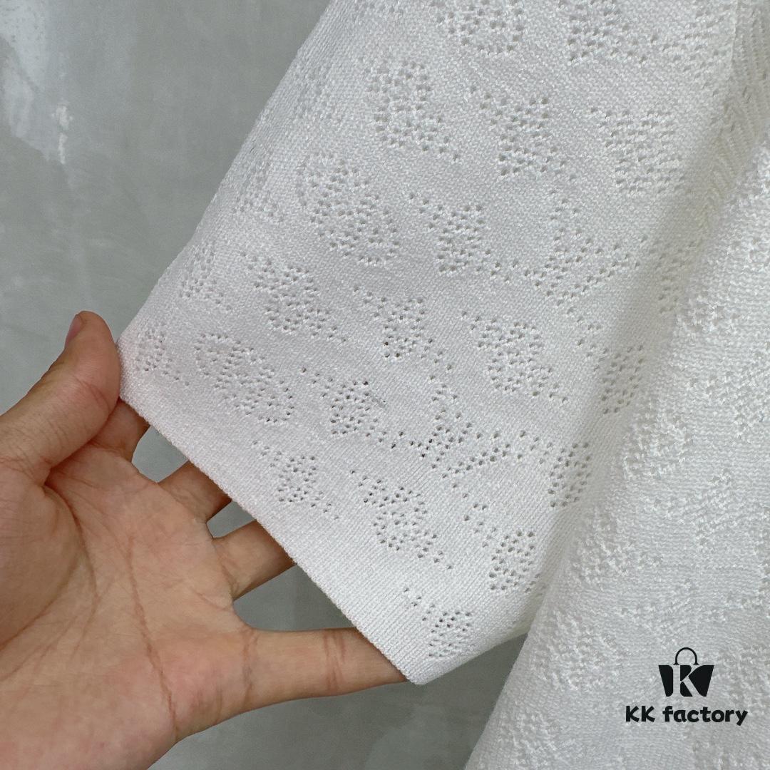 LV Jacquard Knit Polo Short-Sleeve T-Shirt