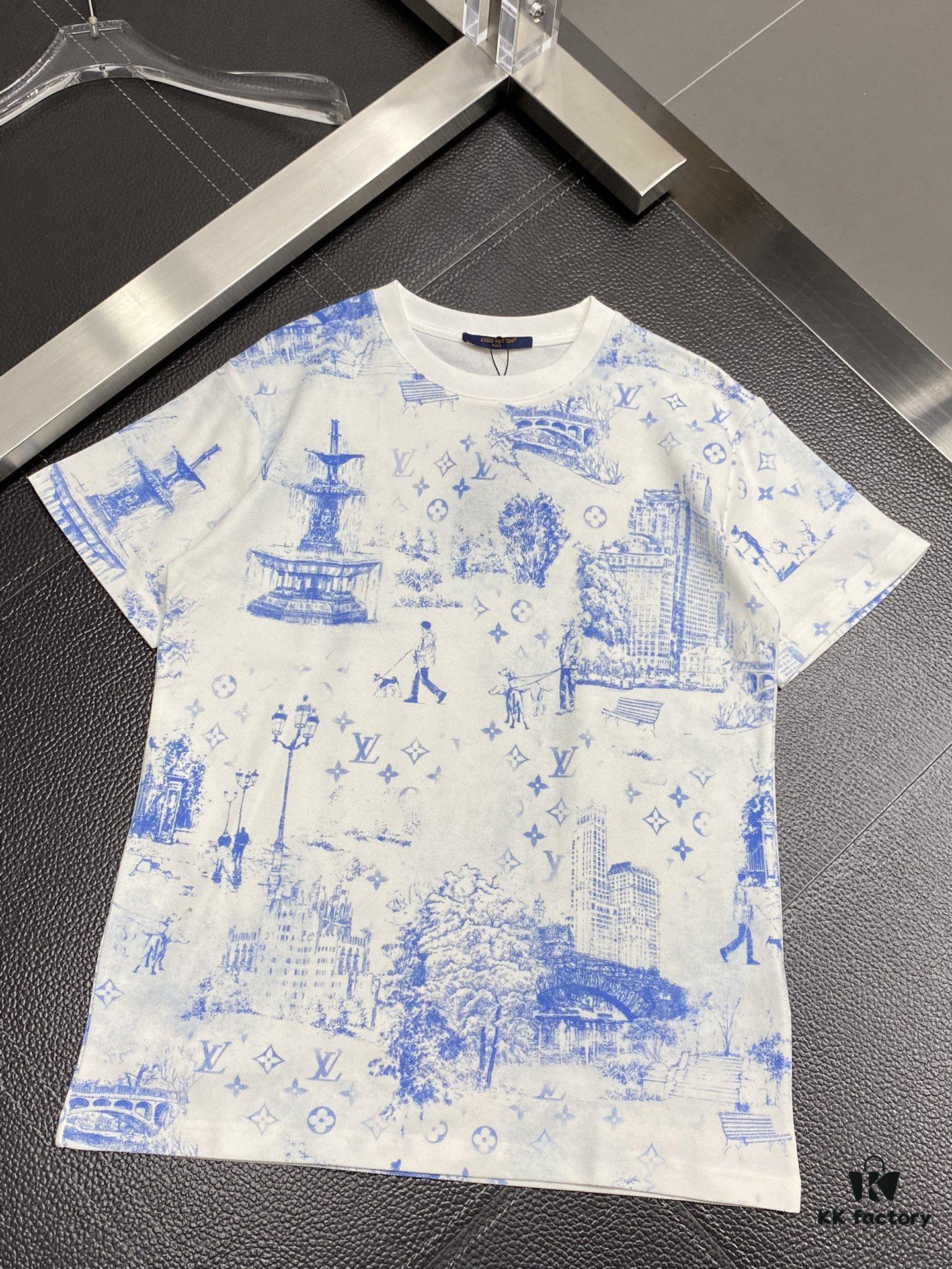 Louis Vuitton LV Men's Casual Short-Sleeve T-Shirt - Exclusive New Arrival, High-End Custom, Premium Version, Fashionable and Versatile Bestseller
