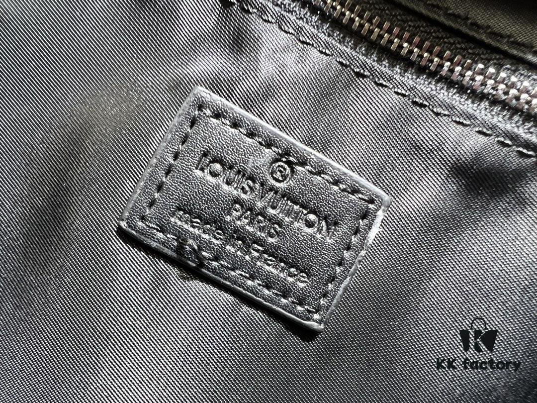 M45265 Black Floral, Aged Floral, Black Check - Sac Plat Horizontal Zippé Briefcase