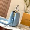 Upgraded M21150 Ice Blue Capucines Medium Handbag
