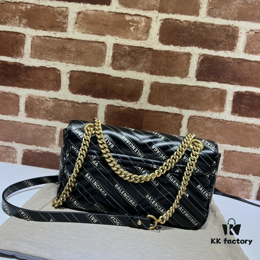 GUCCI New Arrival Cabinet Quality, Top Original Single Item, Actual Photos! Model No. 443497 Calfskin Alliance, Size: 26cm W x 15cm H x 7cm D, In Stock Ready to Ship