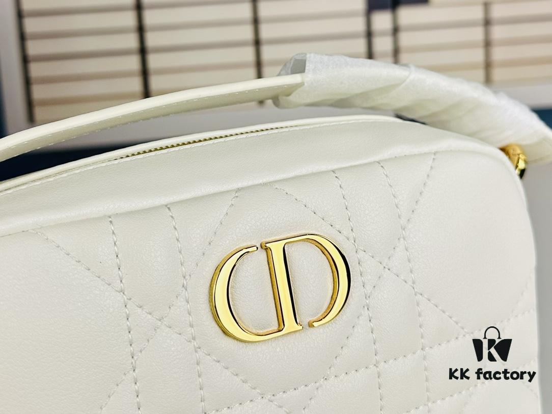 Dior Caro Top Handle Camera Bag in Black Calfskin - Small Size, Spring/Summer 2024 Collection