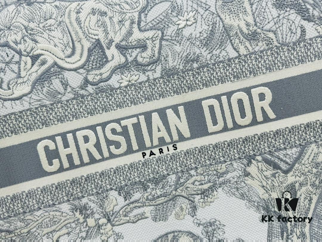 Dior Book Tote24 Early Spring New Arrival with Leather Trim Large Size