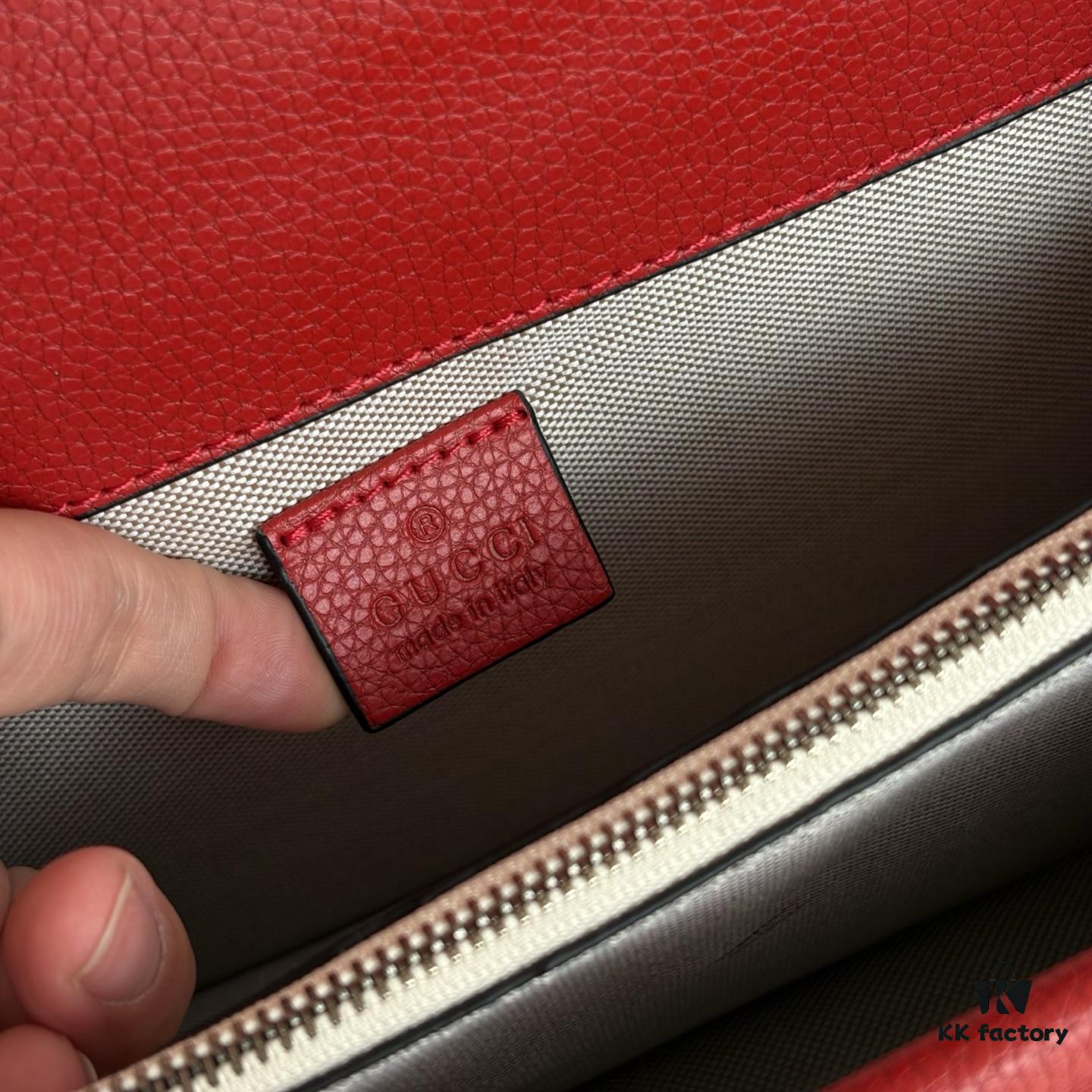 Upgraded Version Real Shot # Model: 400249 Red Full Leather Size: 28✖️18✖️9cm