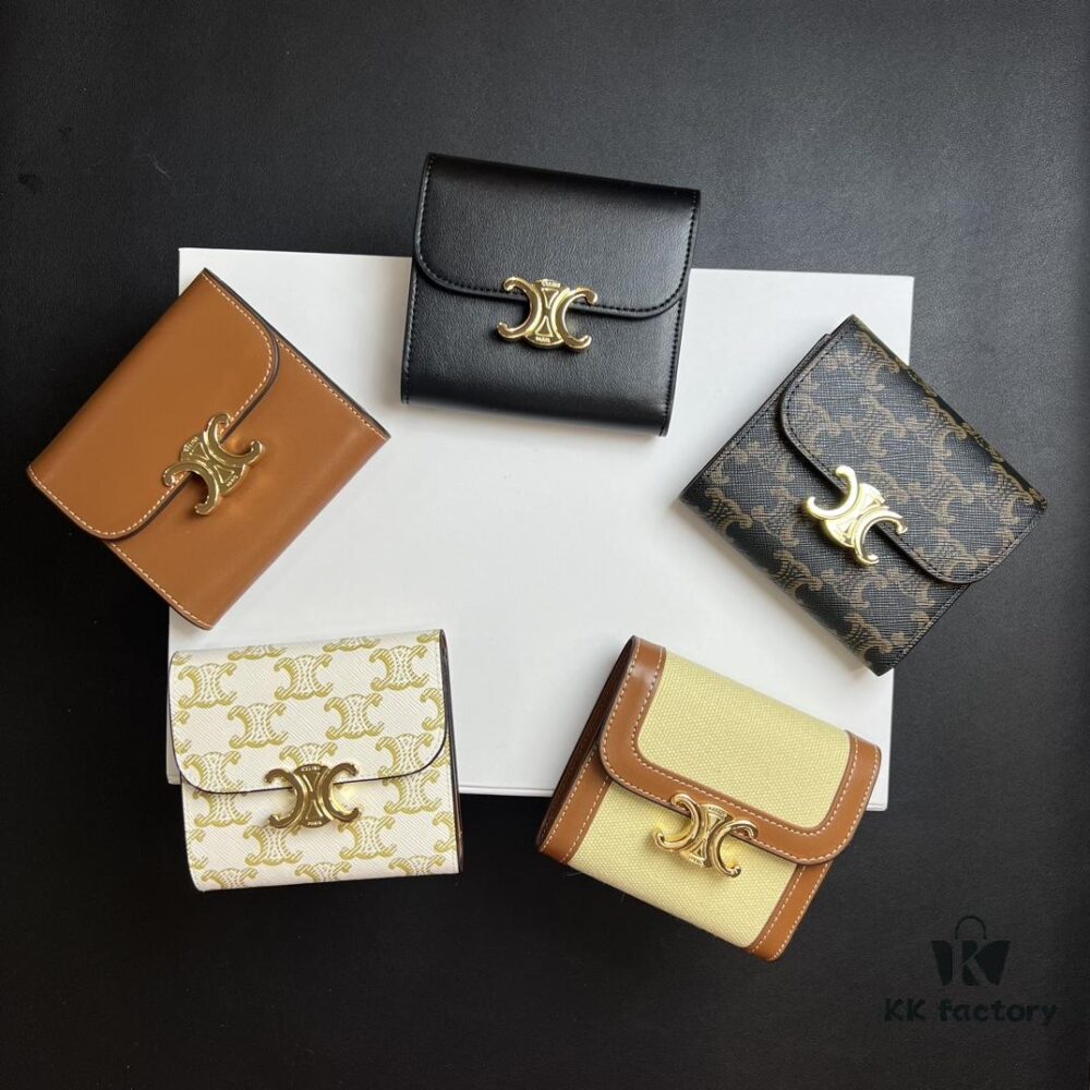 CELINE Arc Triomphe Collection 10D783 Three-Fold Wallet