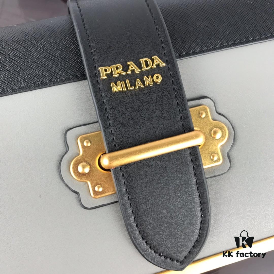 Authentic Top-Quality PRADA Women's Handbag 1BD045 20*14*8CM, Upgraded Hardware, Belgian Calfskin Leather