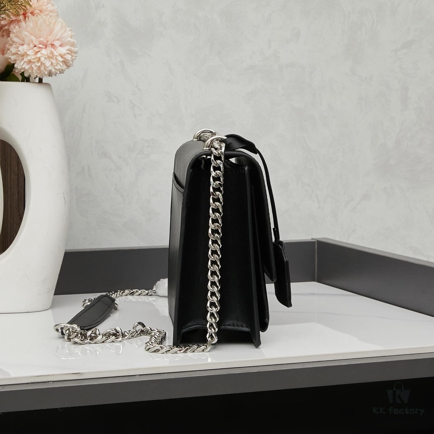 New Arrival with Box 💰 YSL Sunset Chain Bag, Smooth Fine-Grained Calfskin