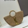 New Large YSL Woven Straw Tote Bag with Zipper