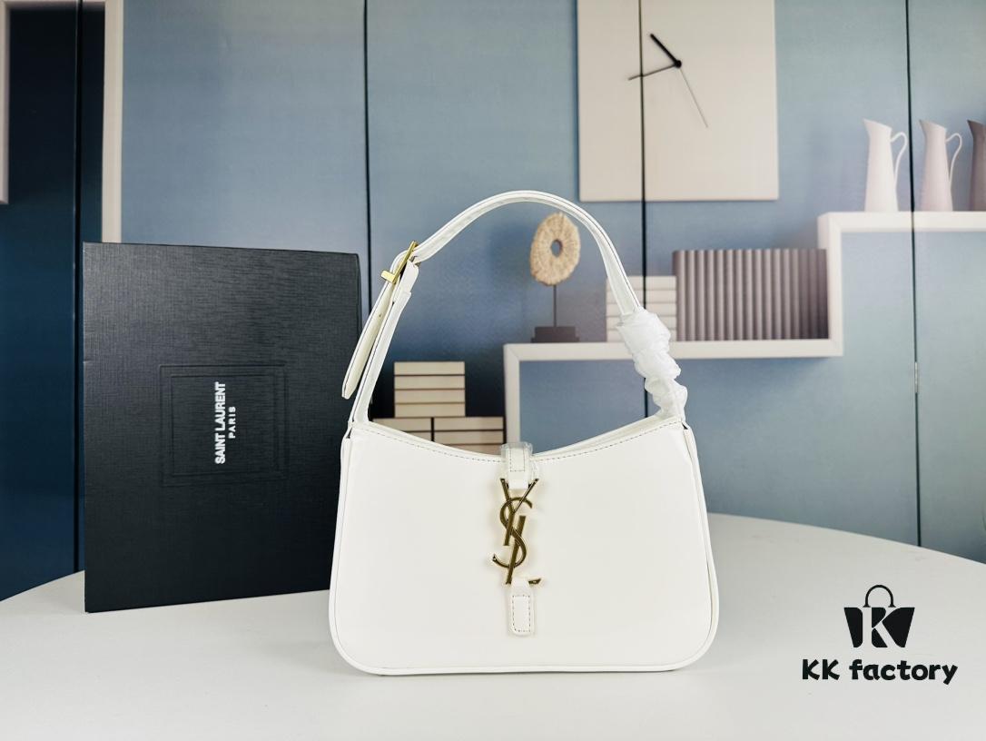 YSL Saint Laurent Hobo Shoulder Bag in Patent Leather with Box