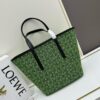Loewe & T Tote Embroidered Jacquard Fabric with Leather — Shopping Bag